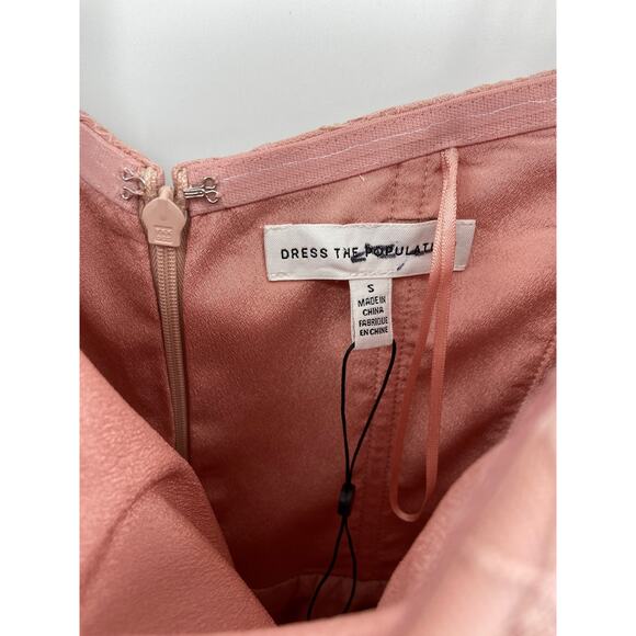 Dress the Population River Blush Pink Off Shoulder Eyelet Tiered Midi Dress NWT - Picture 7 of 8